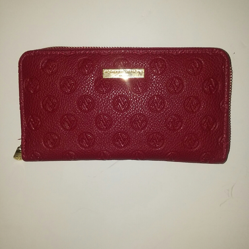Red Adrienne Vittadini Logo Wallet NWOT